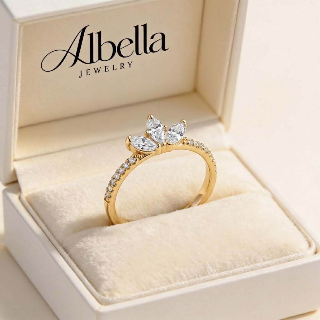 Sparkling Herbarium Cluster Ring