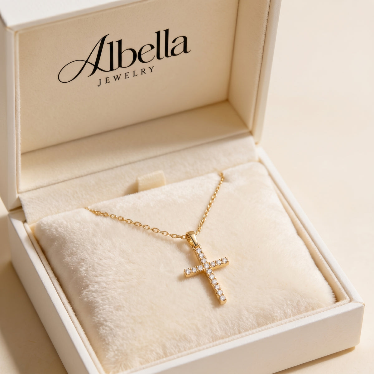Divina Cross Gold Necklace