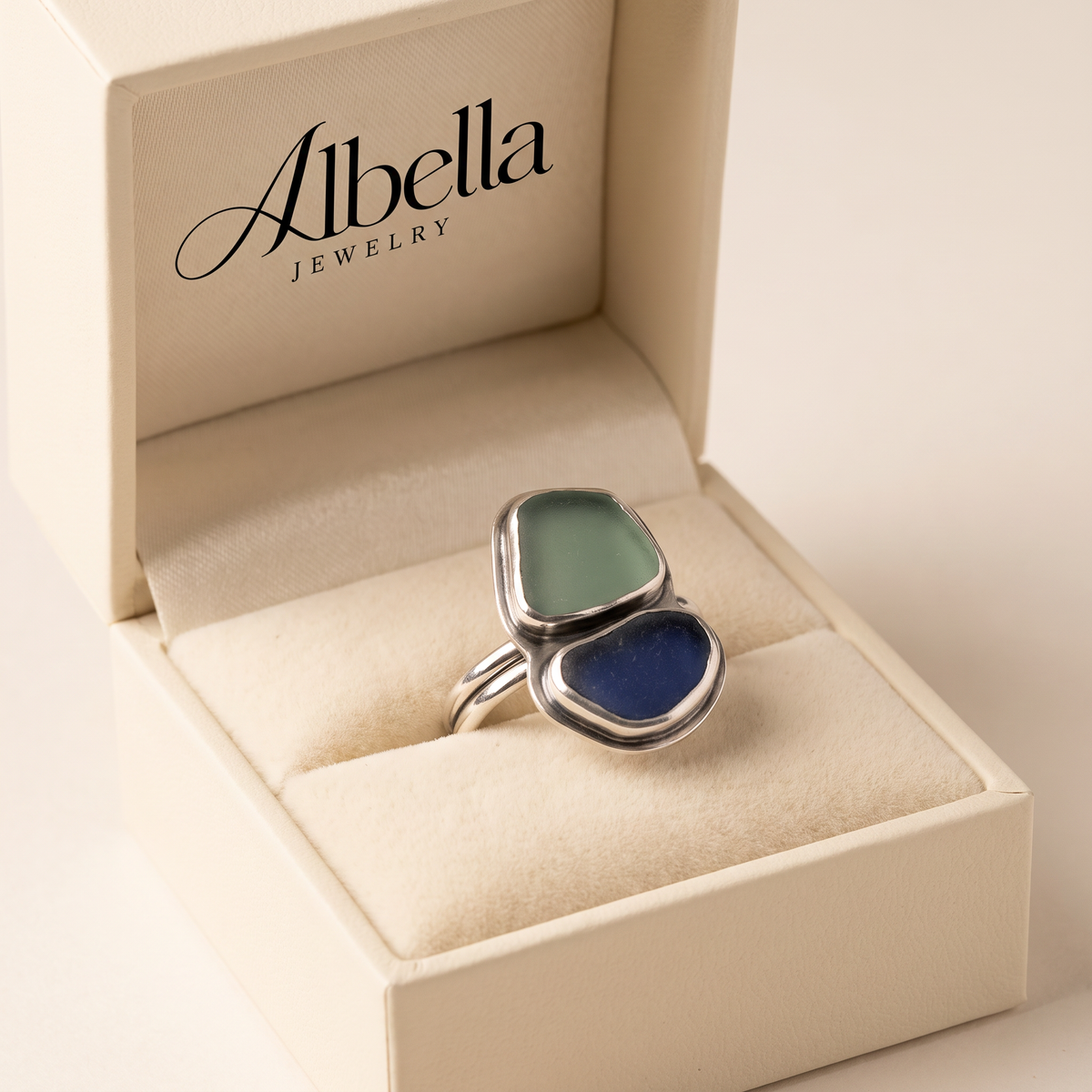 Abstract Luxe Ring in Albella Jewelry gift box