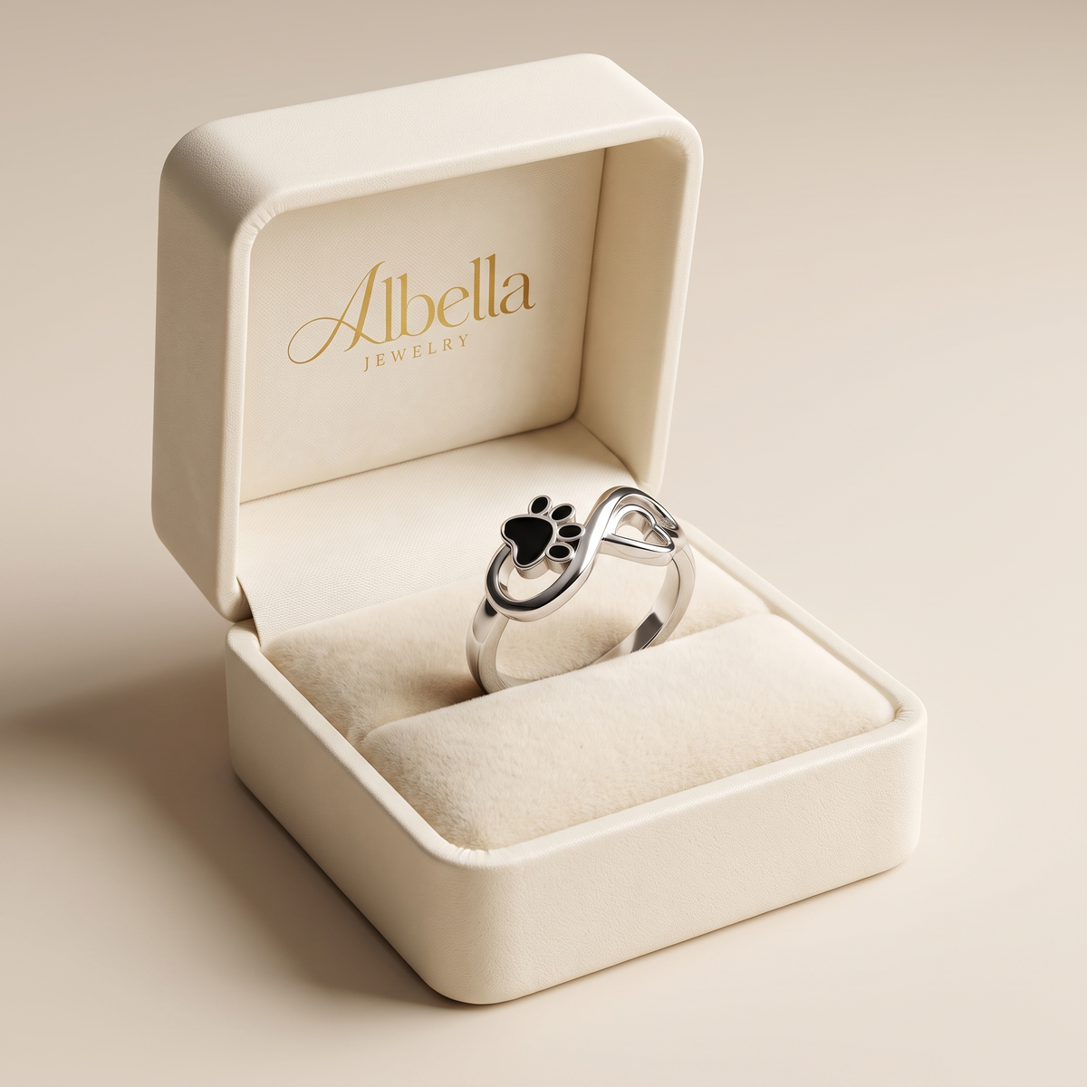 I Love You Forever Infinity Ring in Albella Jewelry gift box