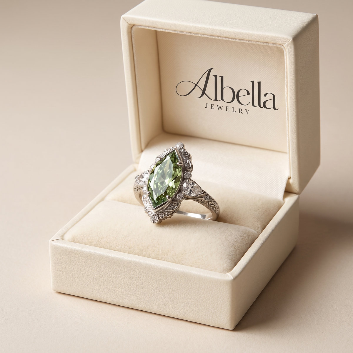 Vaelira Thornewyn Ring in Albella Jewelry gift box