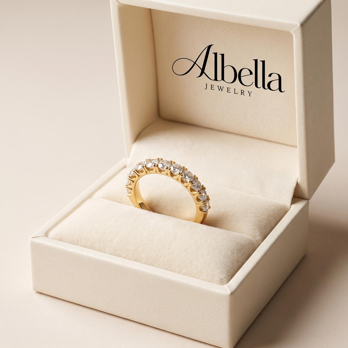 Diamond Embrace Ring in Albella Jewelry gift box