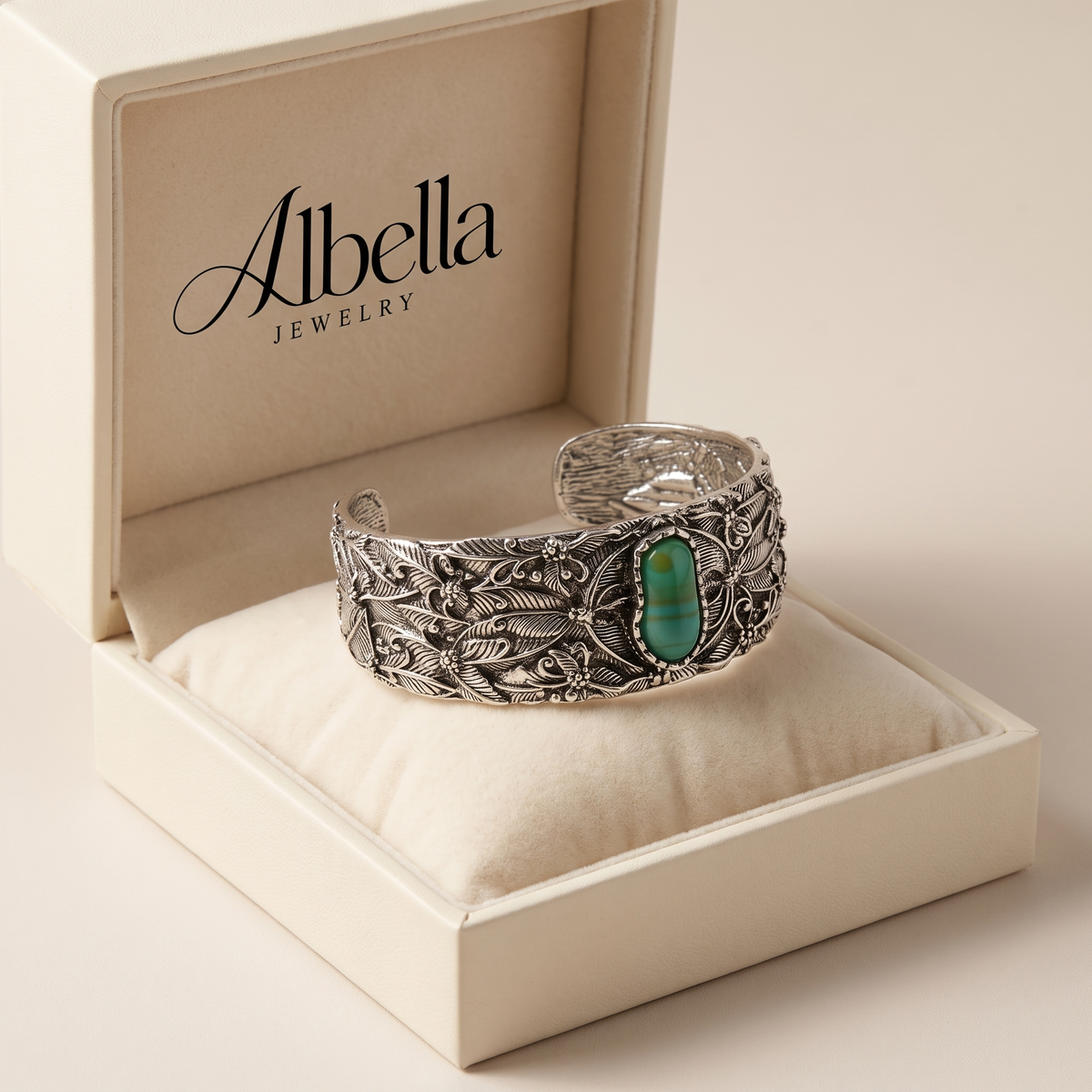 Vintage Turquoise Bracelet in Albella Jewelry gift box