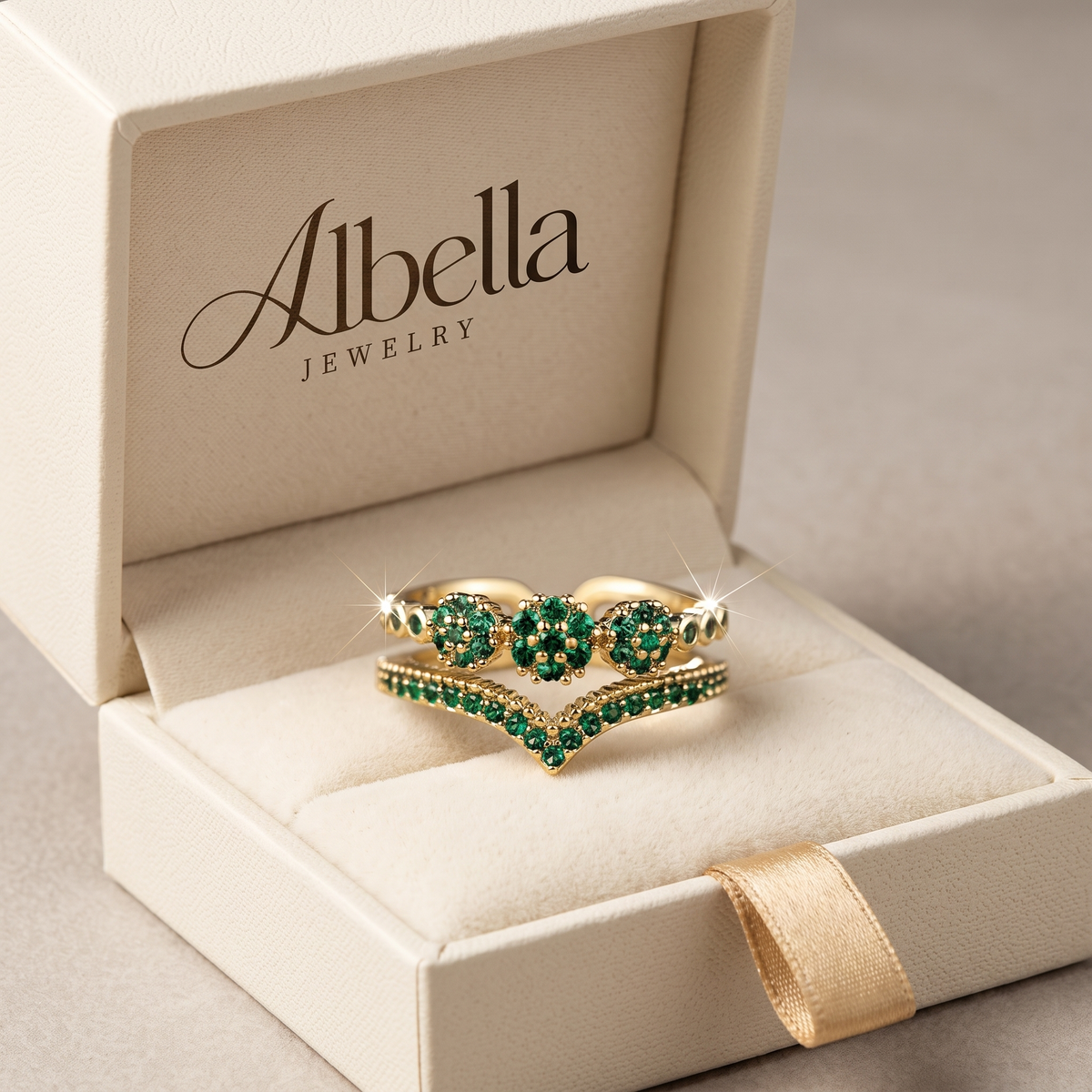 Nerisse Valgarde Ring in Albella Jewelry gift box