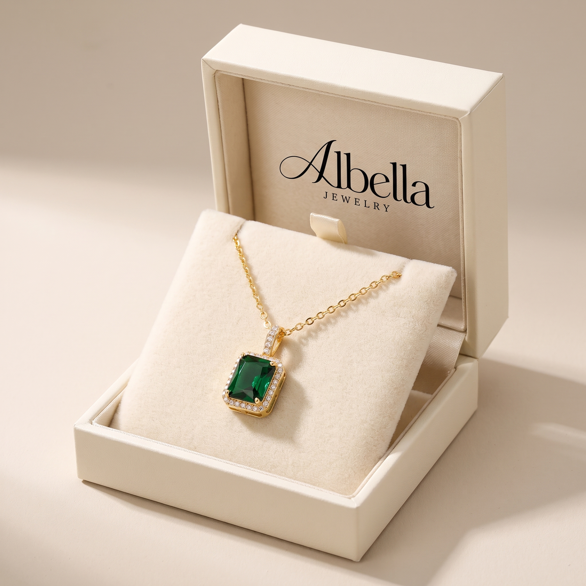 Zarela Fontayne Necklace in Albella Jewelry gift box