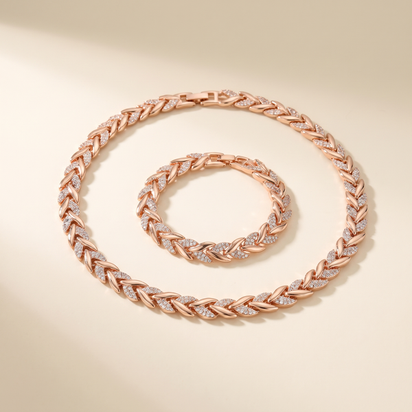 Elegant Fishtail Set with Glass Rhinestones – Albella Jewelry