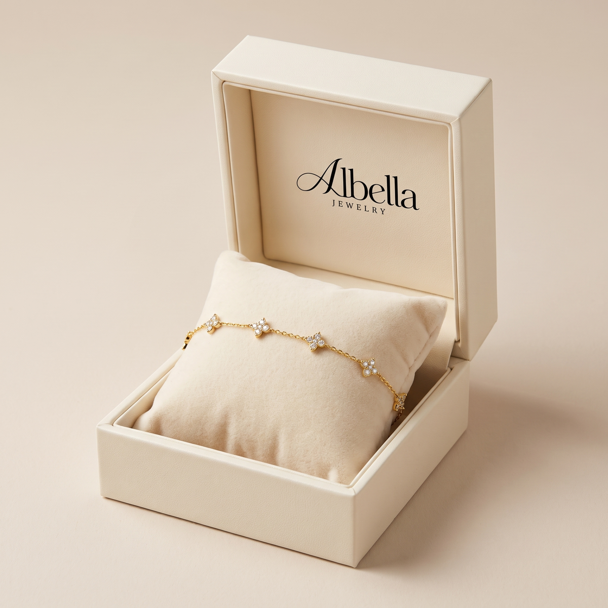Butterfly Crystal Bracelet in Albella Jewelry gift box