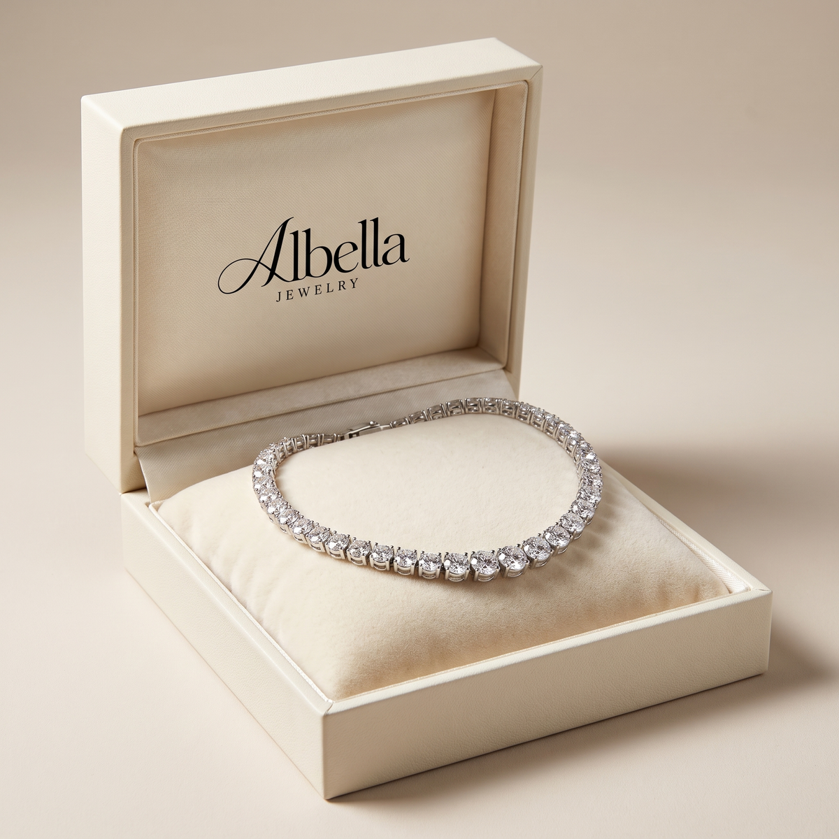 Elegant Rhinestone Choker Necklace in Albella Jewelry gift box