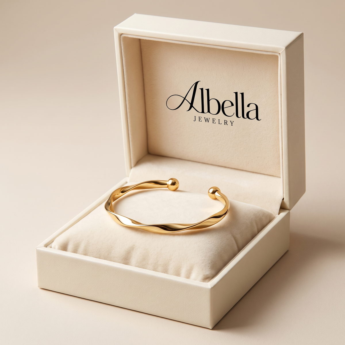 Elegant Gold Bracelet in Albella Jewelry gift box