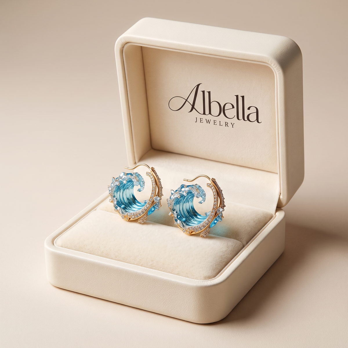 Ocean Spirit Earrings in Albella Jewelry gift box