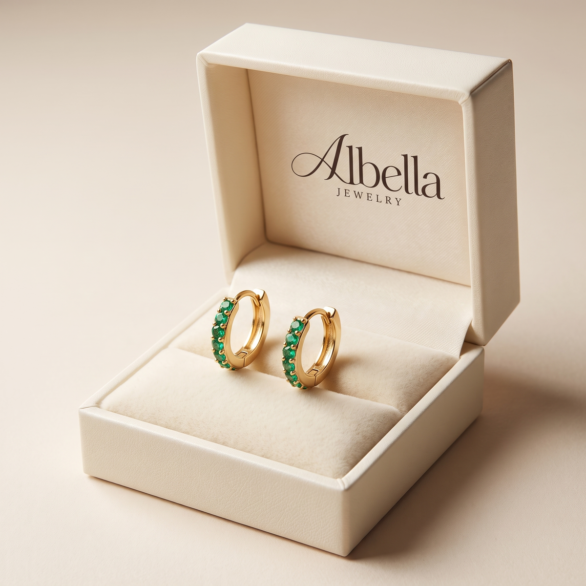 Coastal-Inspired Gold Drop Earrings in Albella Jewelry gift box