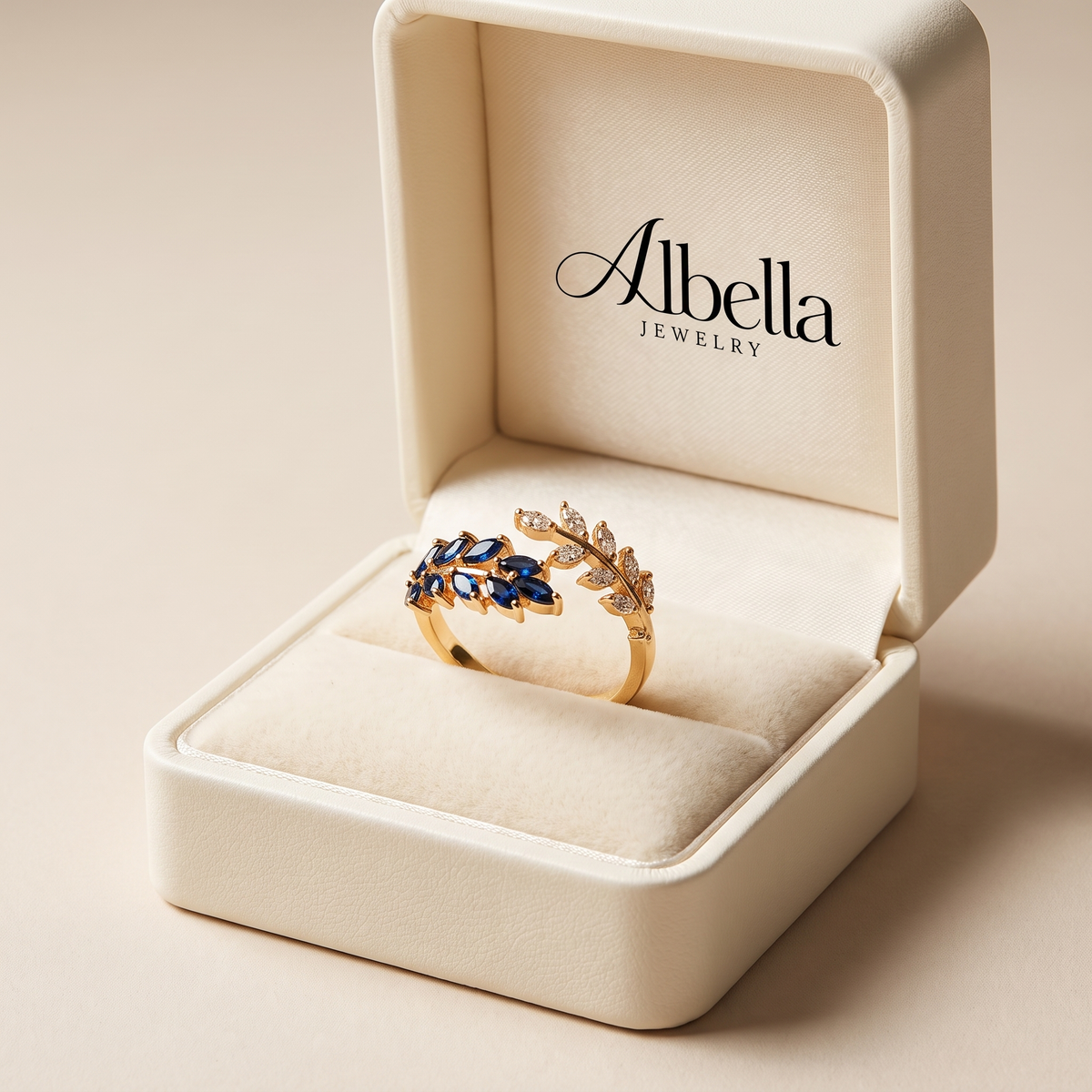 Vivara Sapphire Ring in Albella Jewelry gift box
