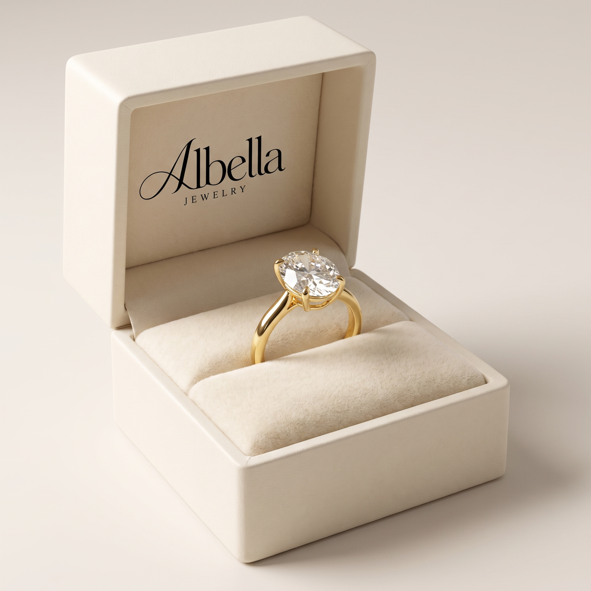 Elegant Classic Statement Ring in Albella Jewelry gift box