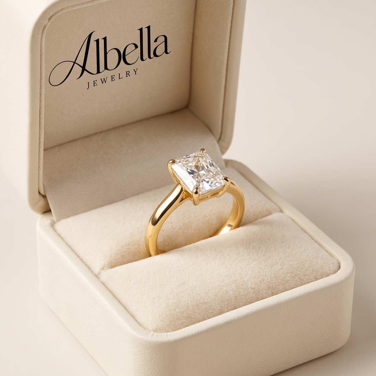 Elegant Capri Statement Ring in Albella Jewelry gift box