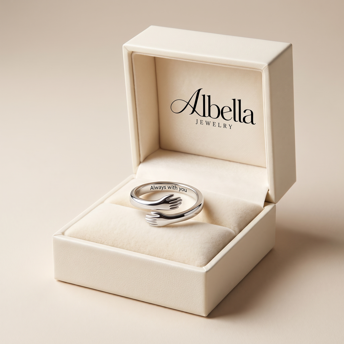 My Precious Daughter - Hug Ring in Albella Jewelry gift box