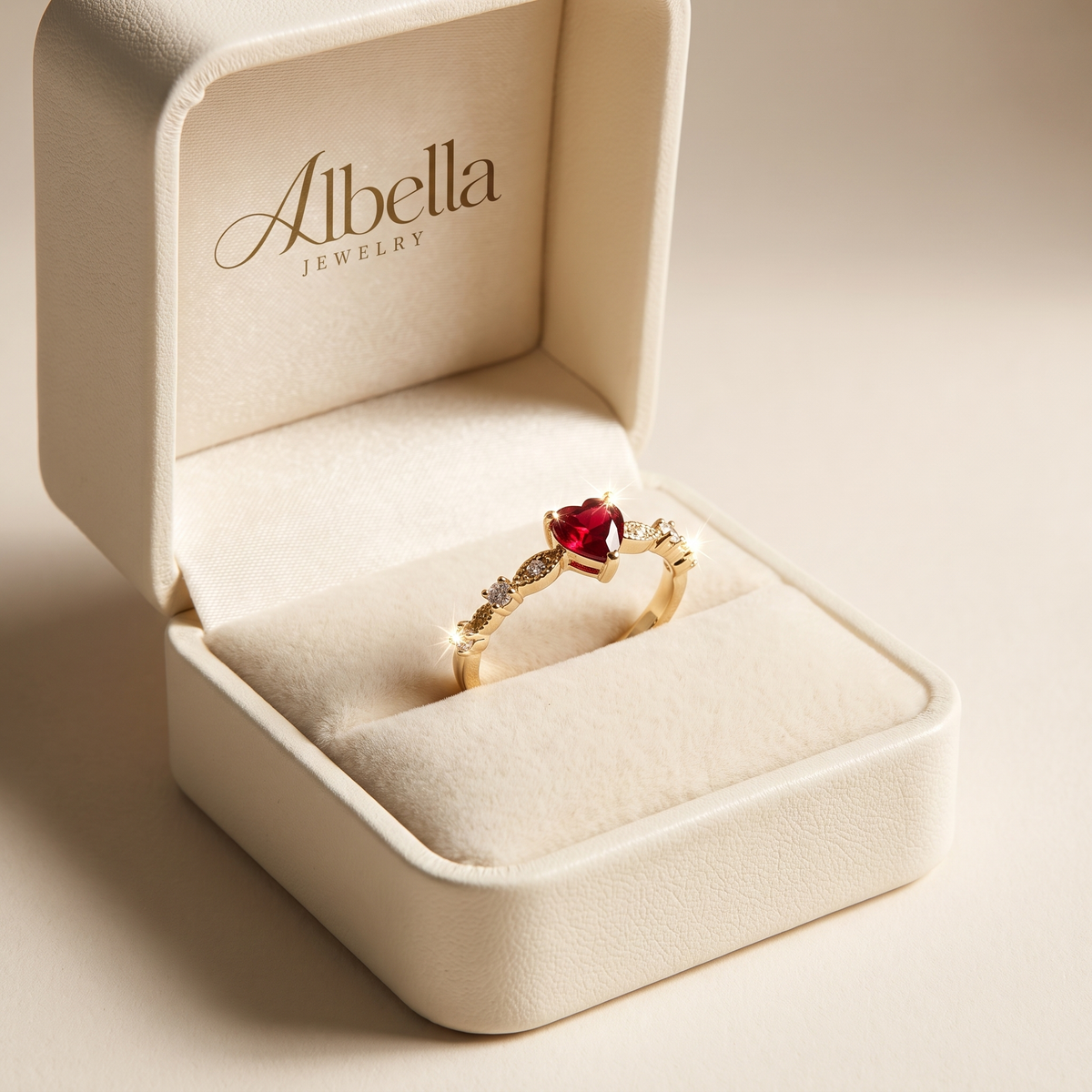 Coralyn Amoura Ring in Albella Jewelry gift box