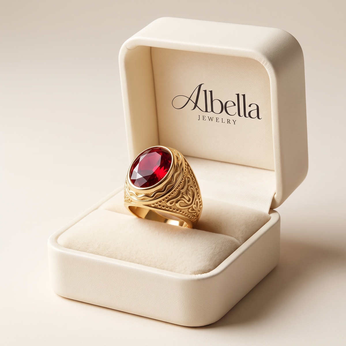 Ravelle Sangris Ring in Albella Jewelry gift box