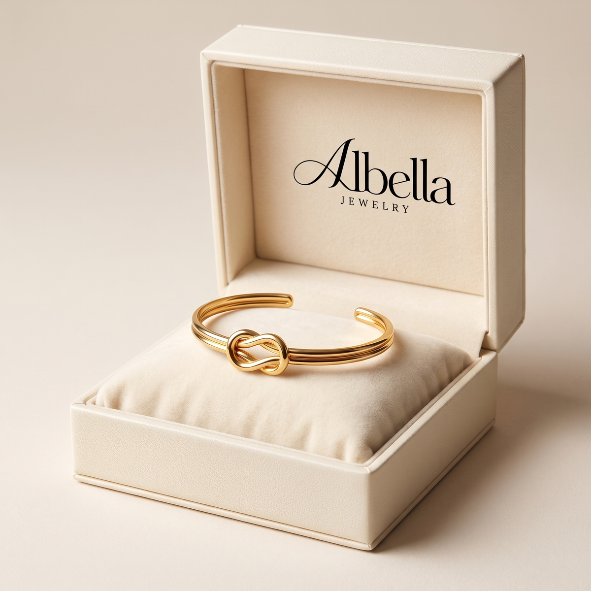 Golden Knot Adjustable Bracelet in Albella Jewelry gift box