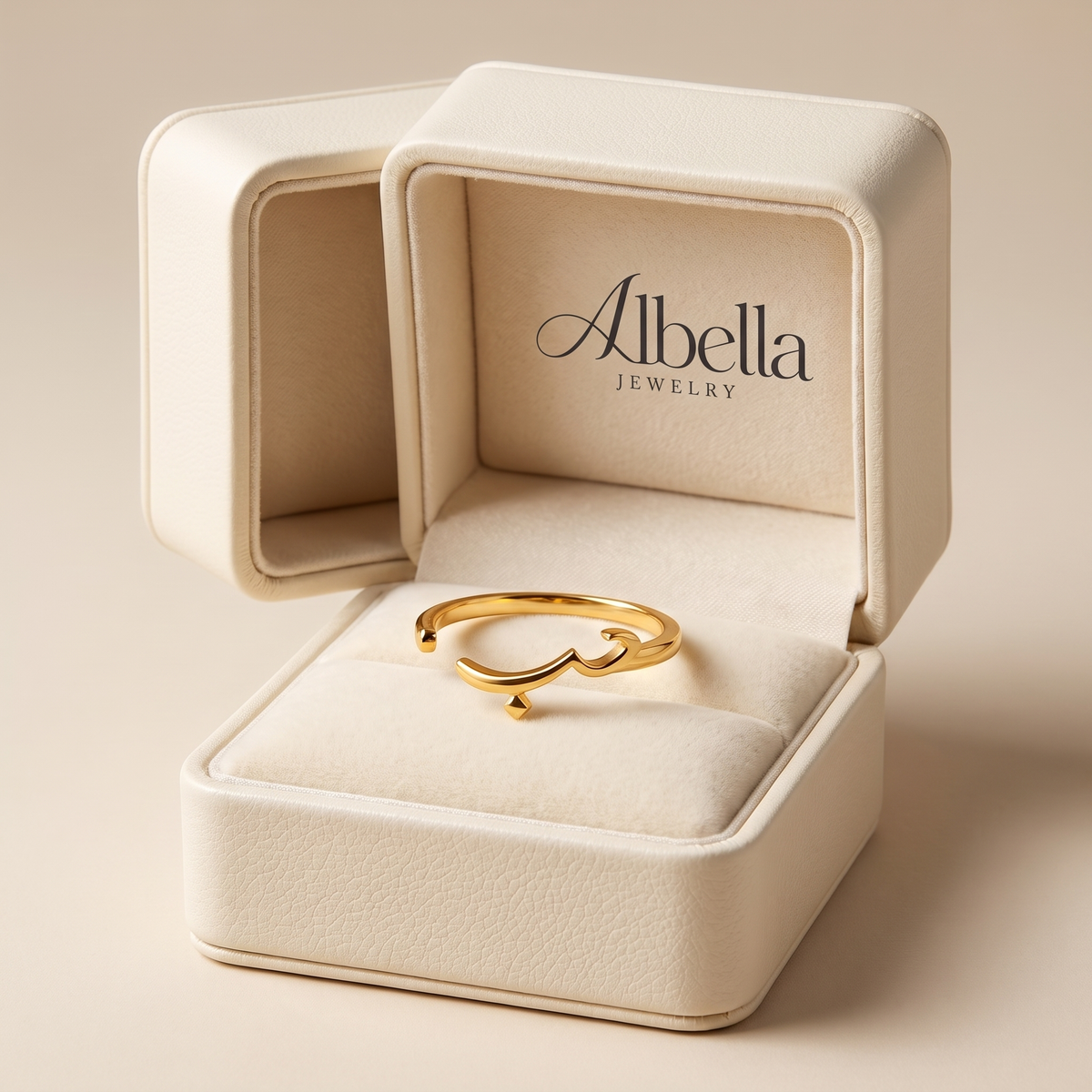 Script Love Ring in Albella Jewelry gift box