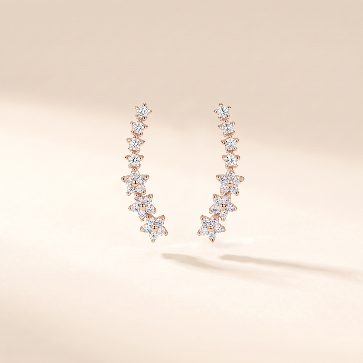 Evelyn Timeless Floral Earrings – rose gold