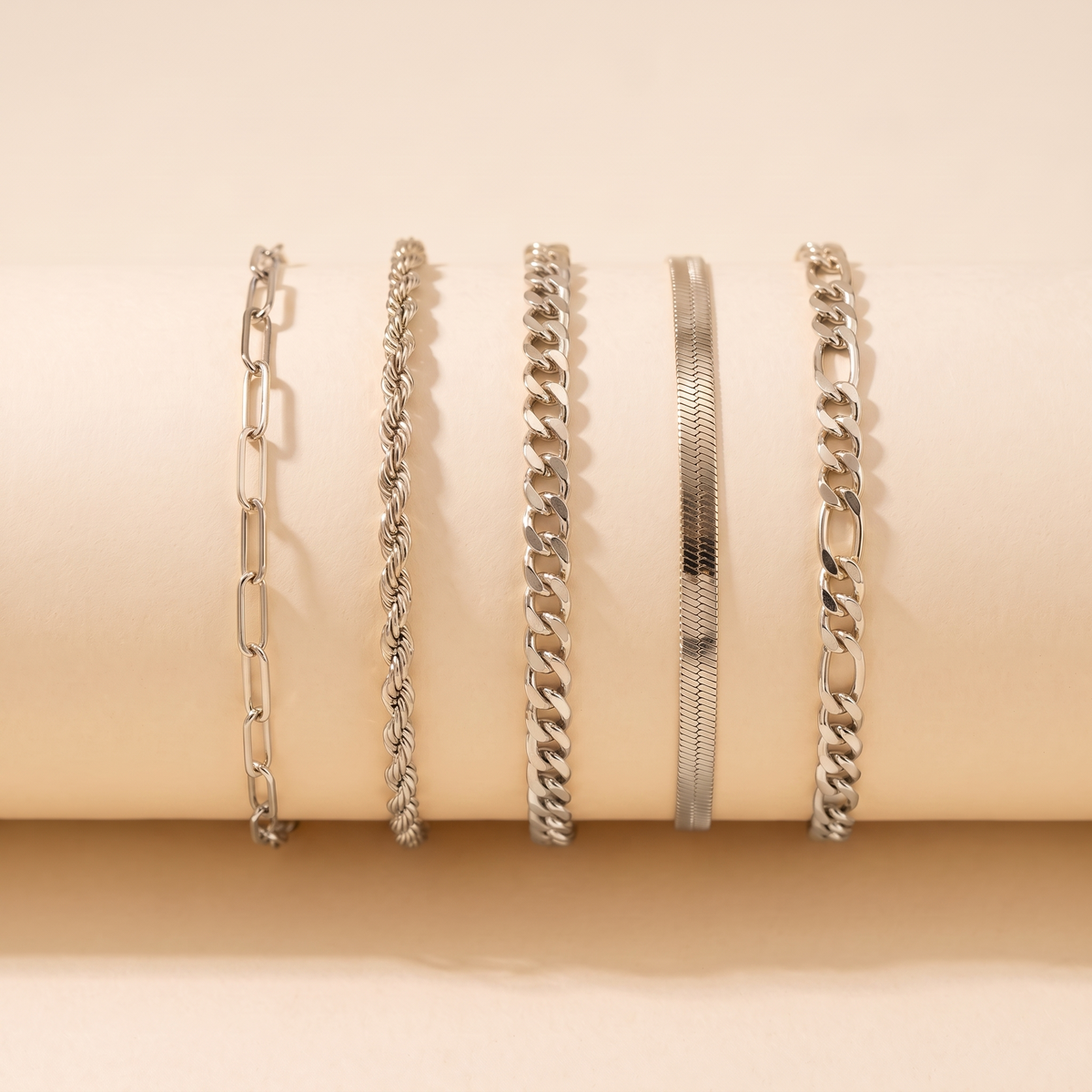 Ellis Gold Bracelet Set – white gold