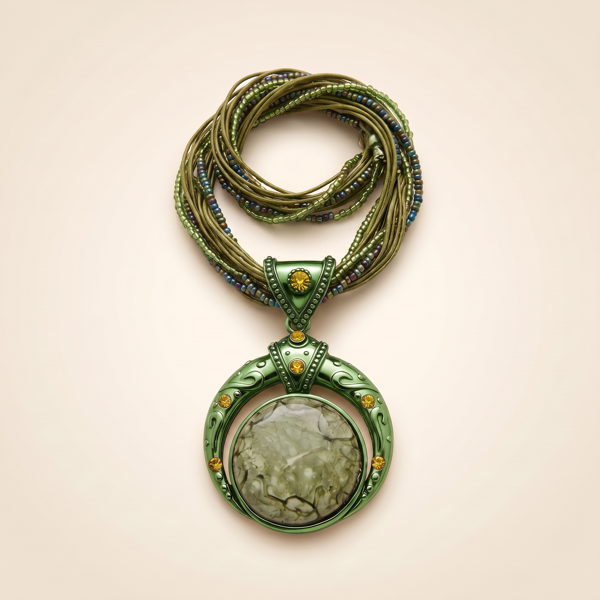 Bohemian Pendant Necklace – green