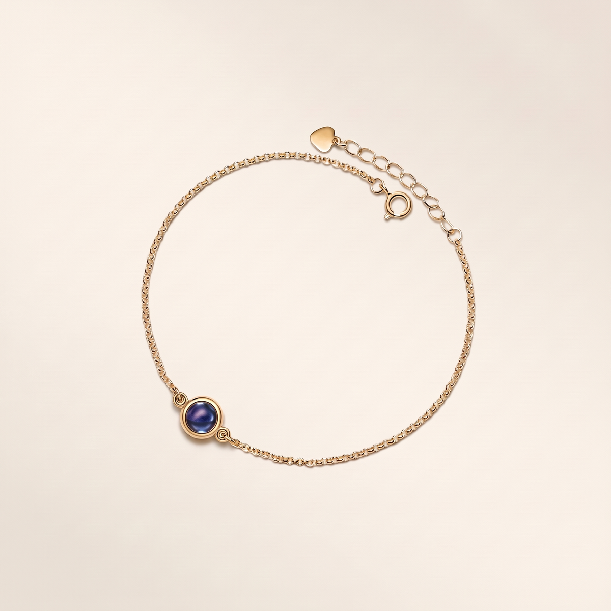 Charming Blue Bubble Chain Bracelet – gold