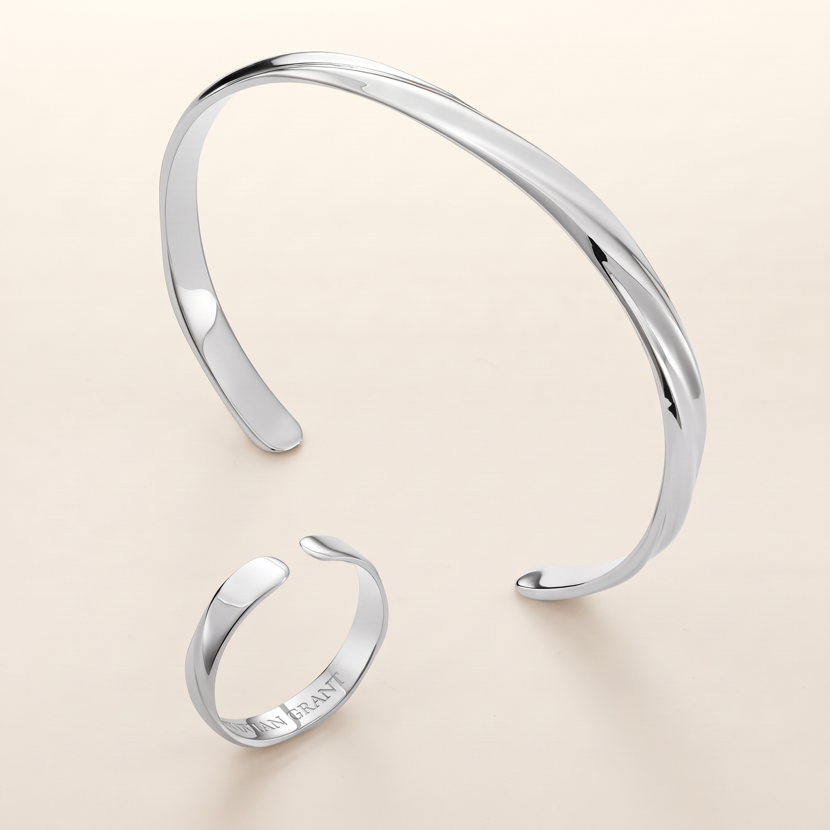 Twisted Unisize Set – silver