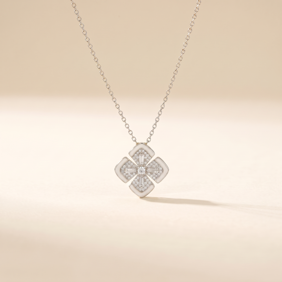 Minimal Stainless Steel Pendant Necklace – silver