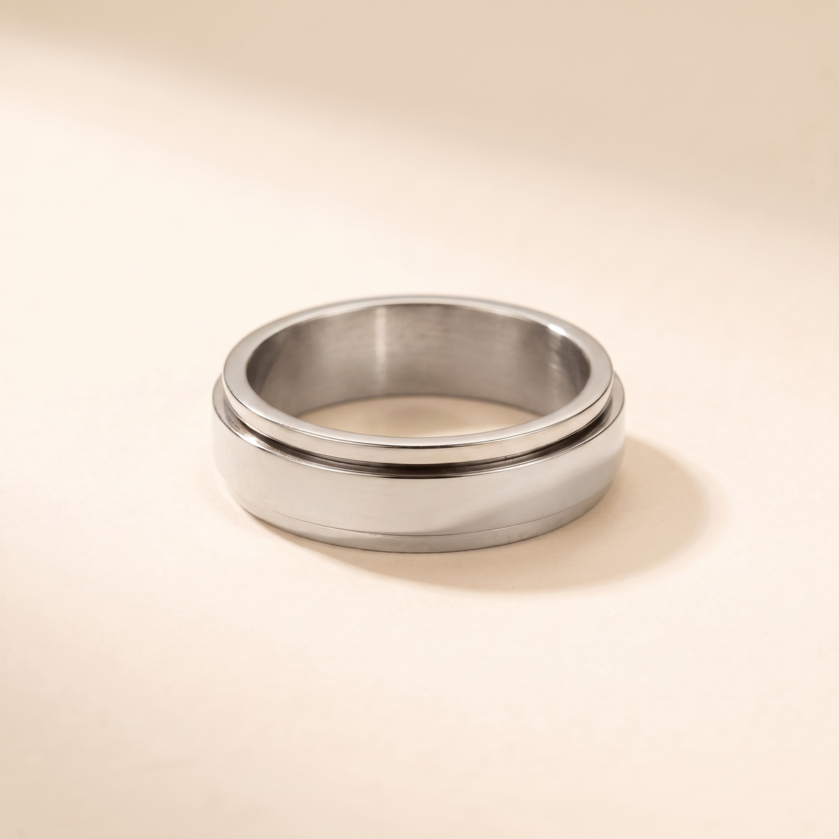 6mm Fidget Spinner Band Ring – silver