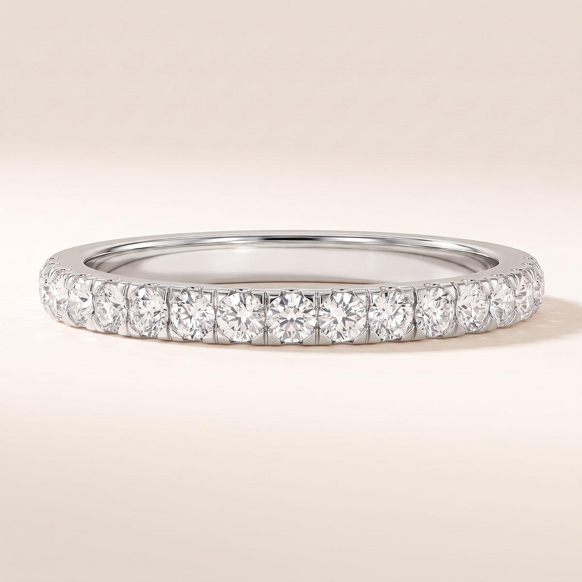 Corse Half Eternity Pavé Diamond Band – silver
