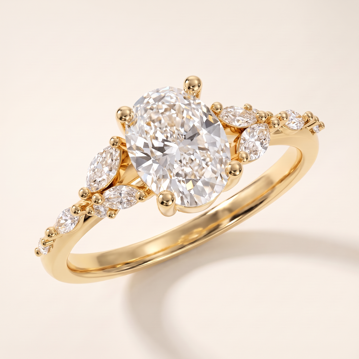 Elegant Cascading Statement Ring – gold