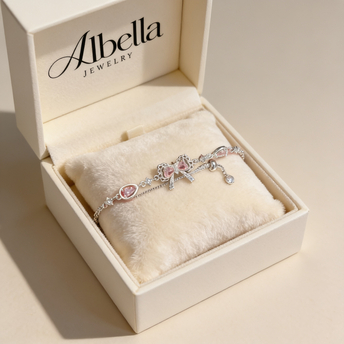 Sweet Bow Bracelet in Albella Jewelry gift box