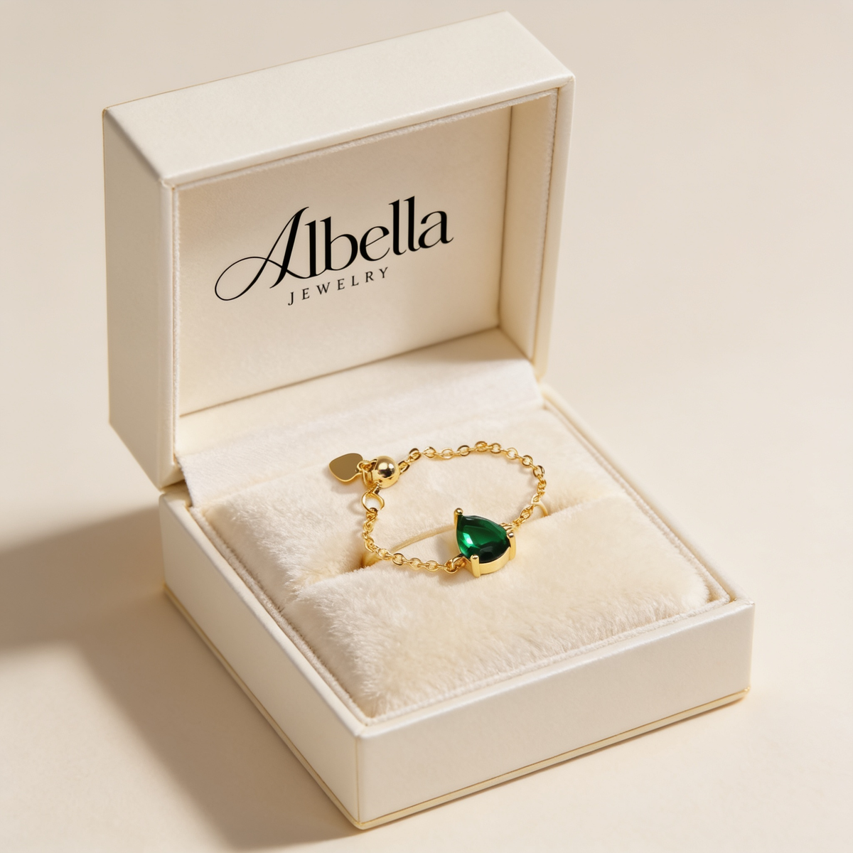 Colorful Rhinestone Open Ring in Albella Jewelry gift box