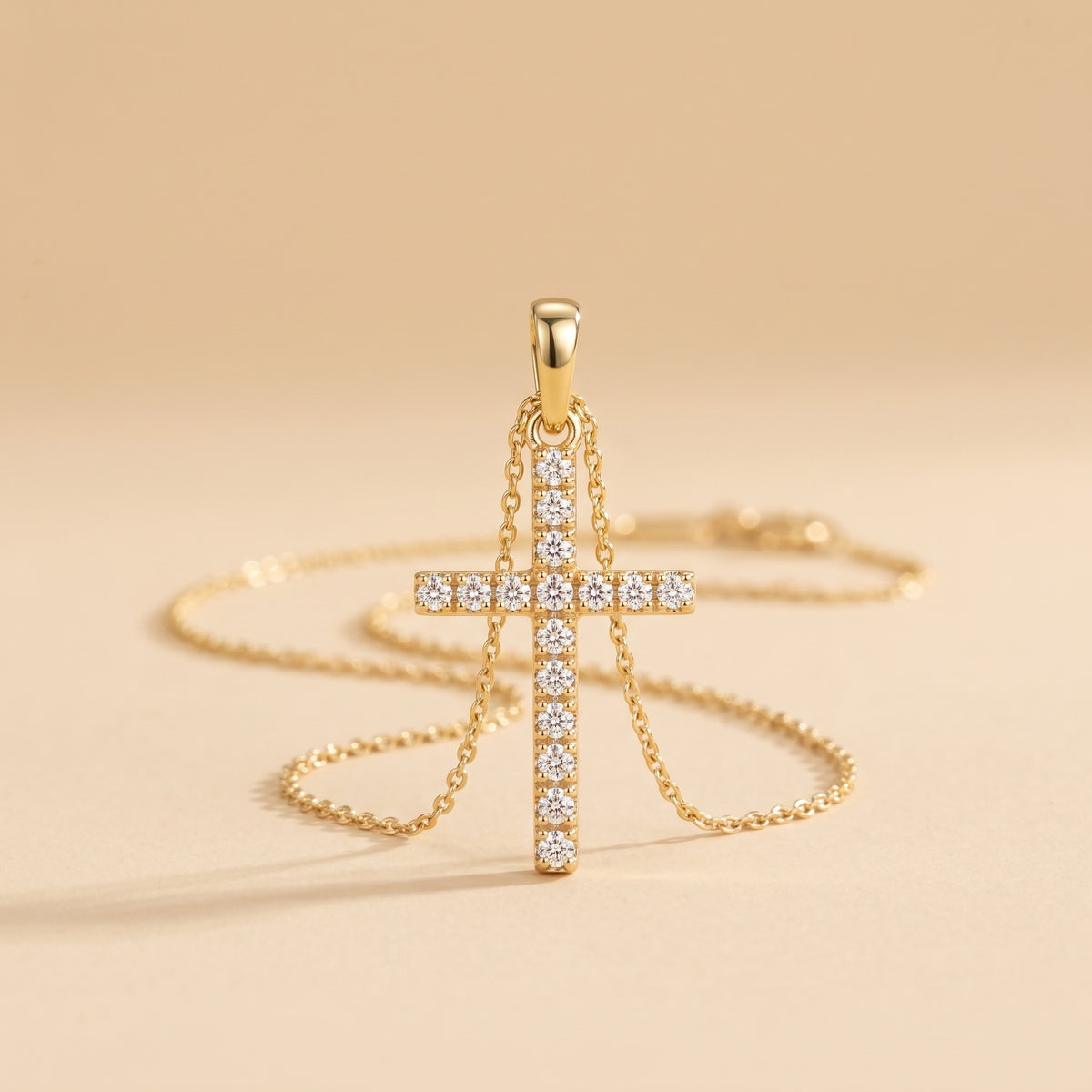 Divina Cross Gold Necklace