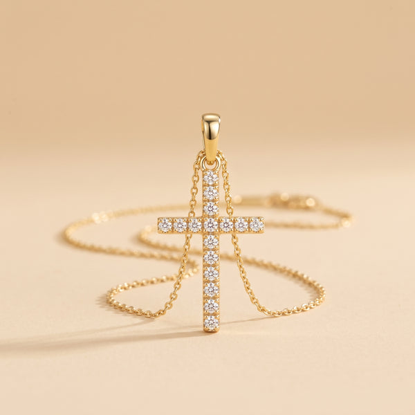 Divina Cross Gold Necklace