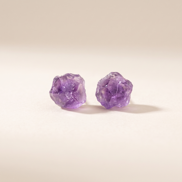 Abstract Crystal Amethyst Stud Earrings – Albella Jewelry
