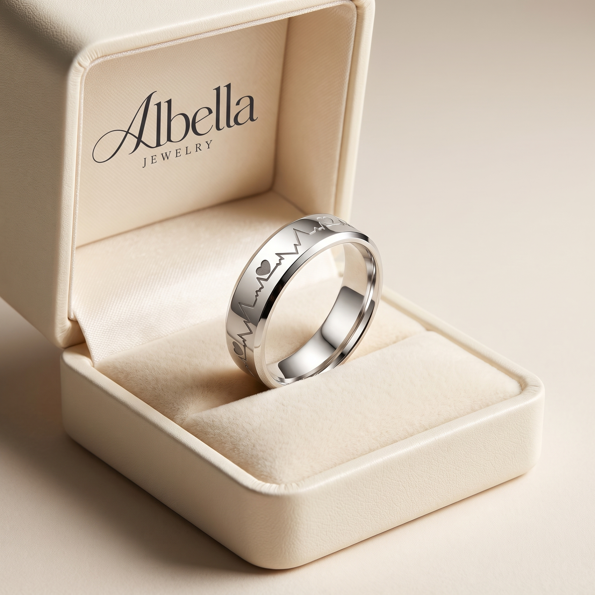 Forever In My Heart Silver Ring in Albella Jewelry gift box