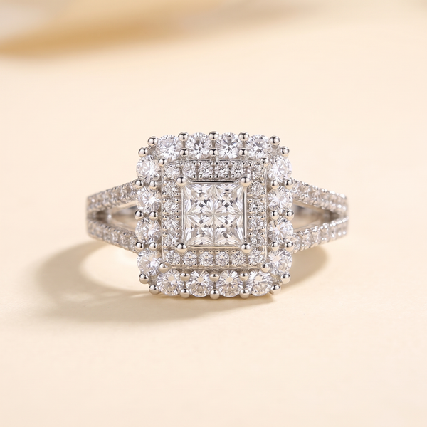 Square Zirconia Wedding Ring – Albella Jewelry