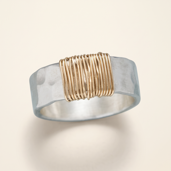 Vintage Golden Threads Silver Ring – Albella Jewelry