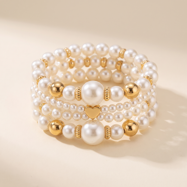 Exquisite Pearl Bracelet Set – Albella Jewelry