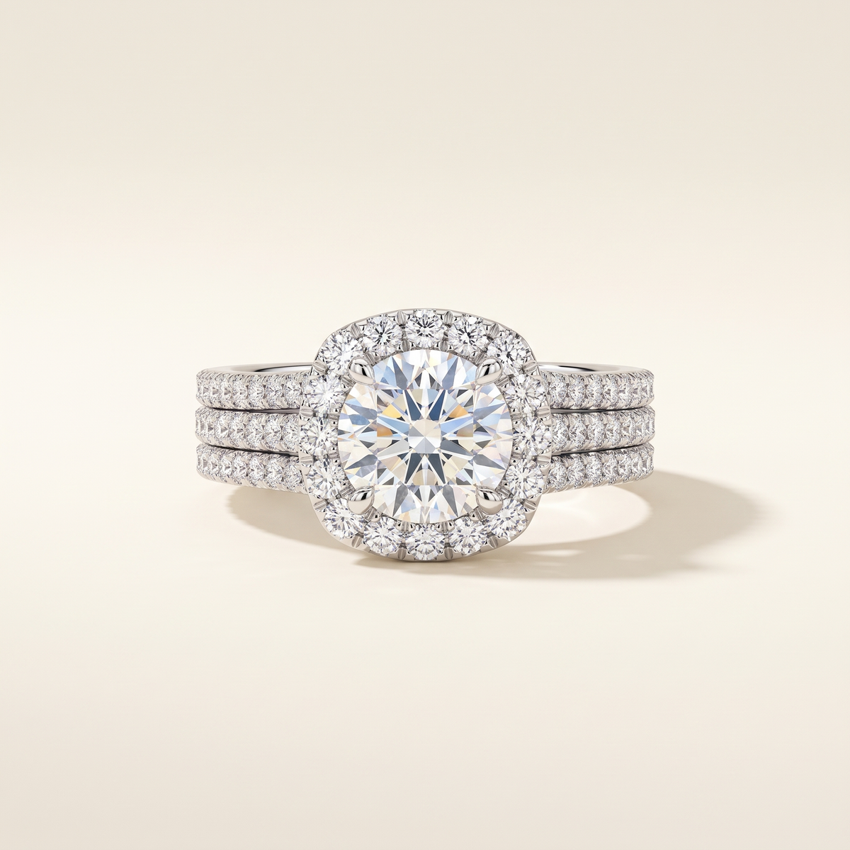 Cushion Halo Pavé Statement Ring – Albella Jewelry