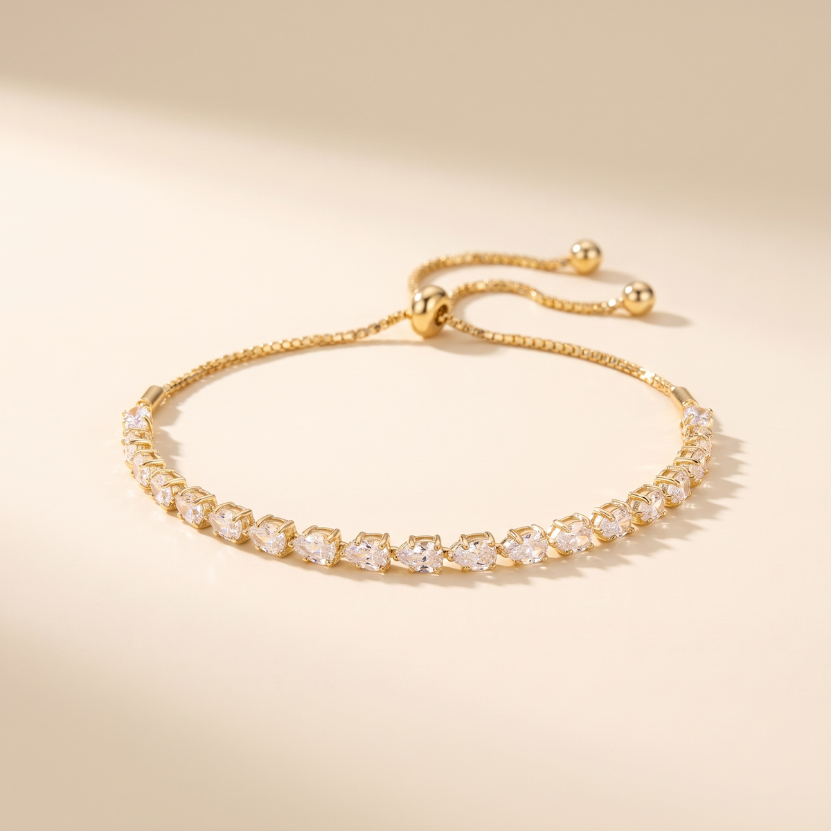 Adjustable Bracelet with Geometric Stones – Albella Jewelry