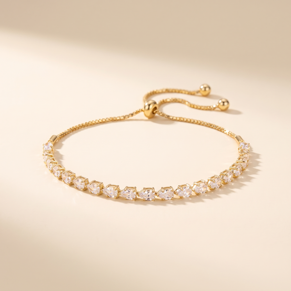 Adjustable Bracelet with Geometric Stones – Albella Jewelry