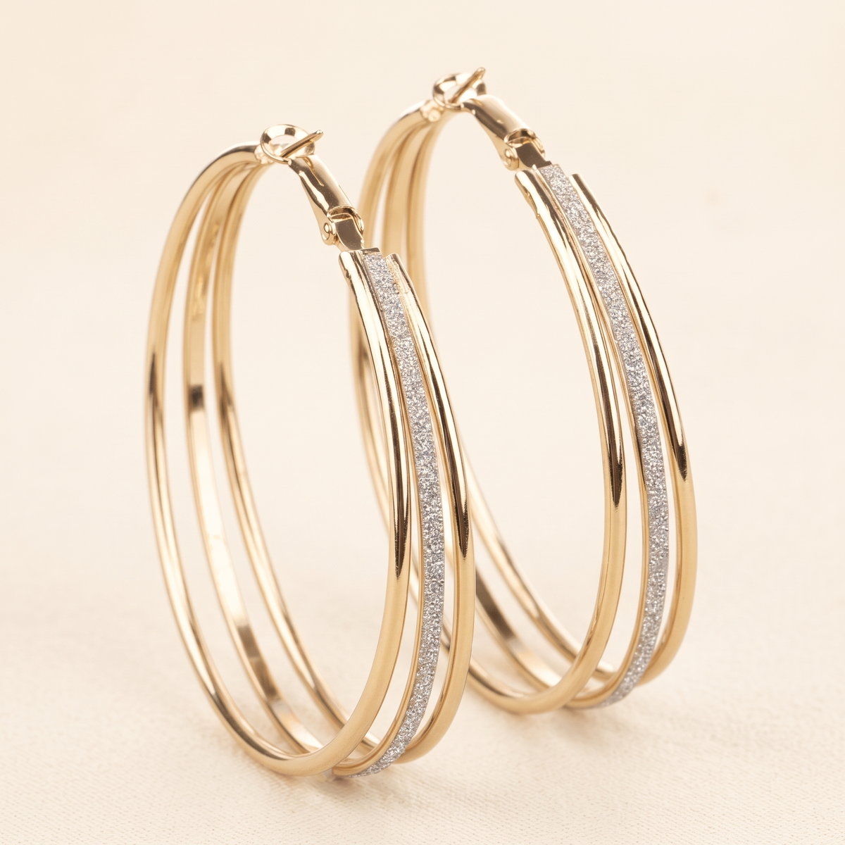 Retro Gold Hoop Earrings – Albella Jewelry