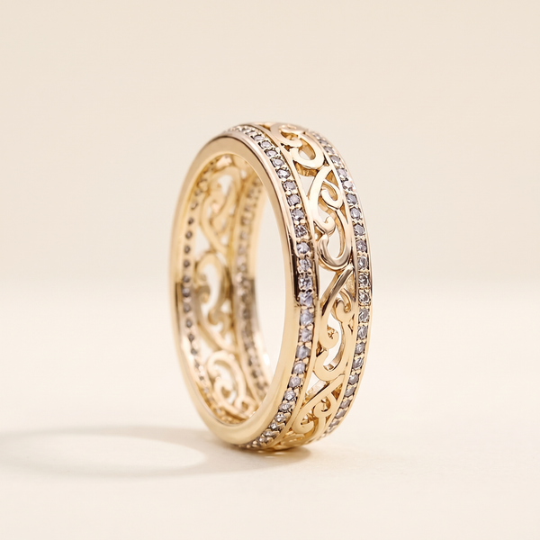 Shiny Hollow Gold Ring – Albella Jewelry