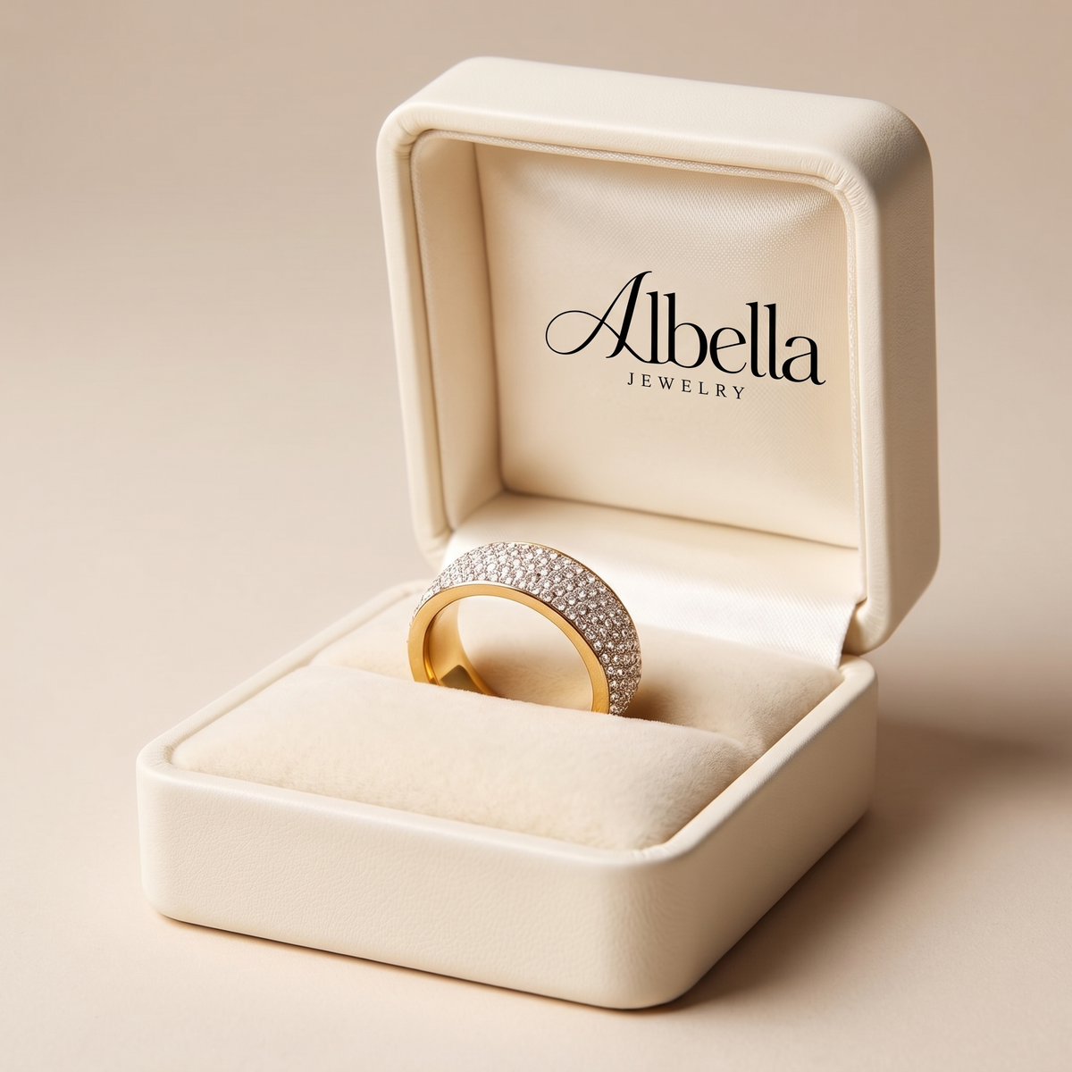 Pavelli Crystal Band Ring in Albella Jewelry gift box