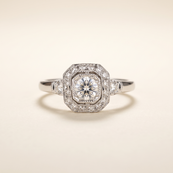Vintage Crystalline Silver Ring – Albella Jewelry