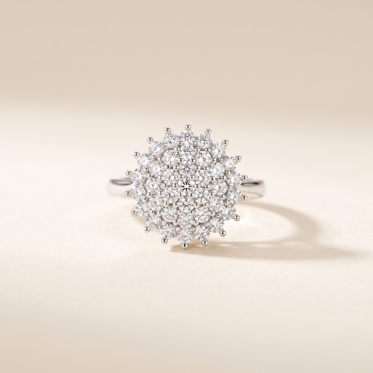 Crystal Cluster Halo Statement Ring – Albella Jewelry
