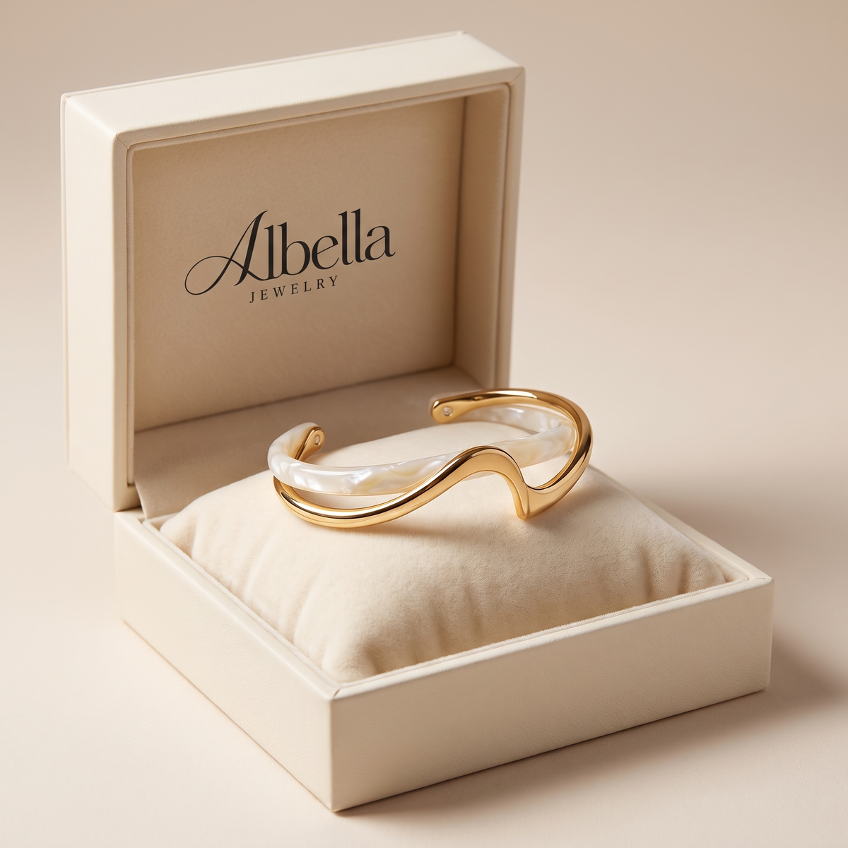 Soft Glow Opal Gold Bracelet in Albella Jewelry gift box